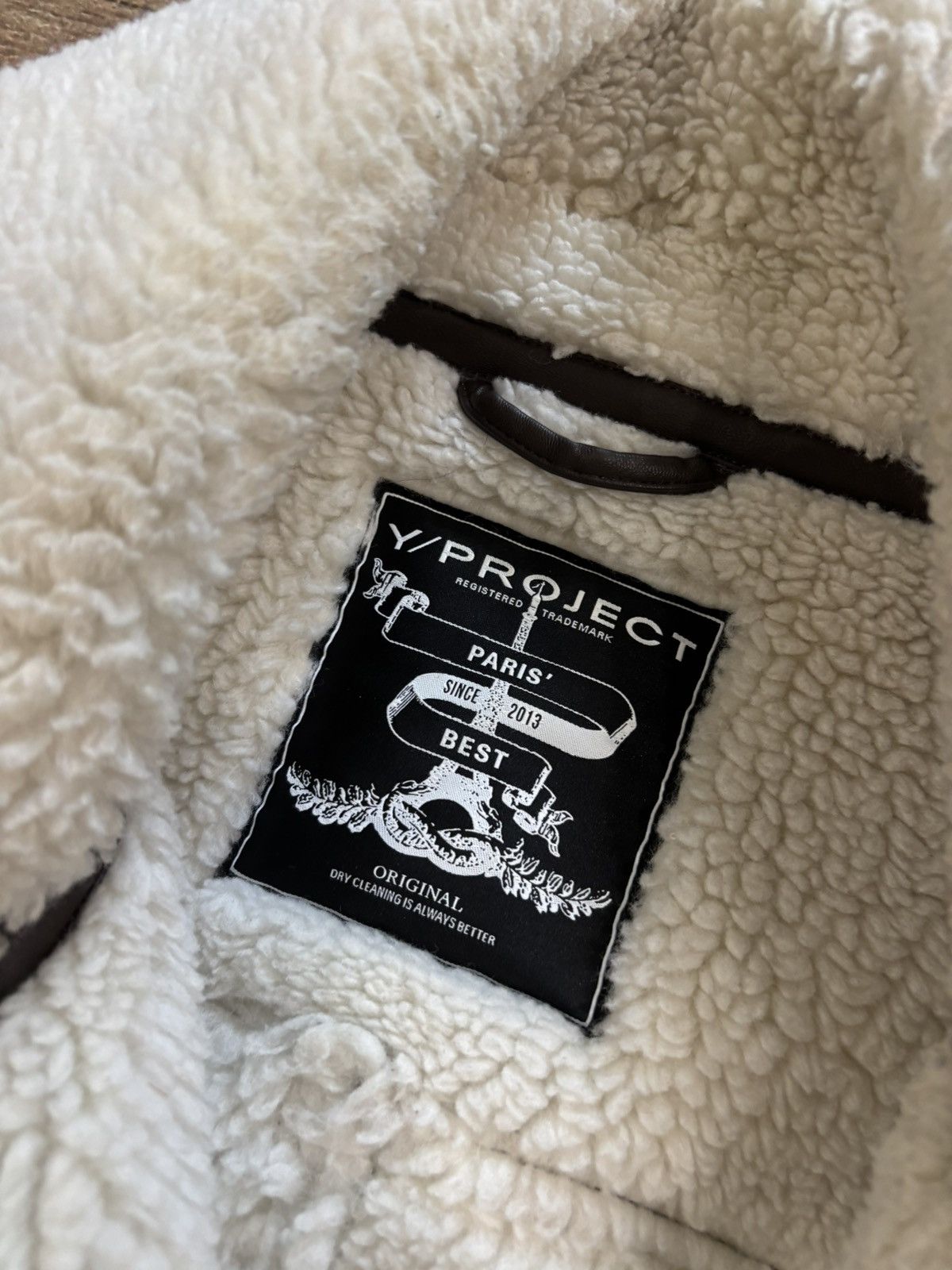 Y/Project Oversized Brown Faux Leather Shearling Lined Jacket Size US S / EU 44-46 / 1 - 3 Thumbnail