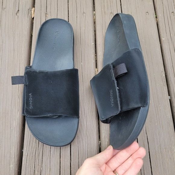 Vionic Vionic Orthaheel Keira Black Synthetic Platform Comfort Summ Size US 9 / IT 39 - 2 Thumbnail