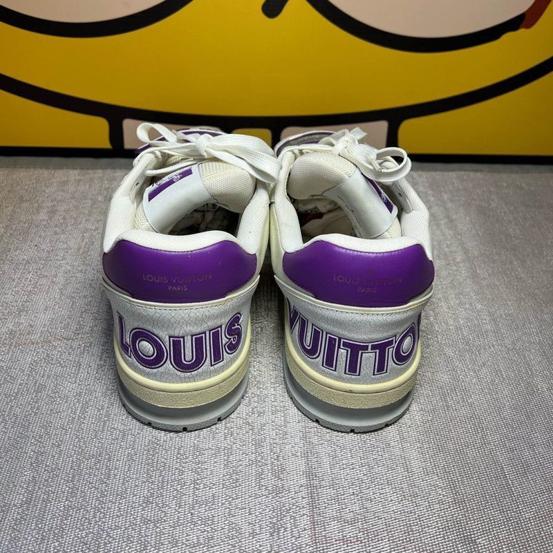 Louis Vuitton Louis Vuitton Trainer White and Purple Sneakers -2508 Size US 9.5 / EU 42-43 - 5 Thumbnail