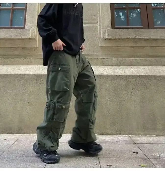 Japanese Brand Green Color Multi-pocket Cargo Pant Size US 32 / EU 48 - 5 Thumbnail