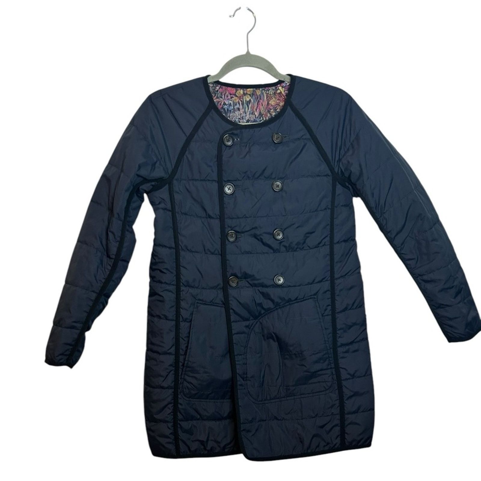 J.Crew J.Crew Reversible Floral Liberty Fabric Quilted Jacket Size XXS / US 00 / IT 34 - 3 Thumbnail