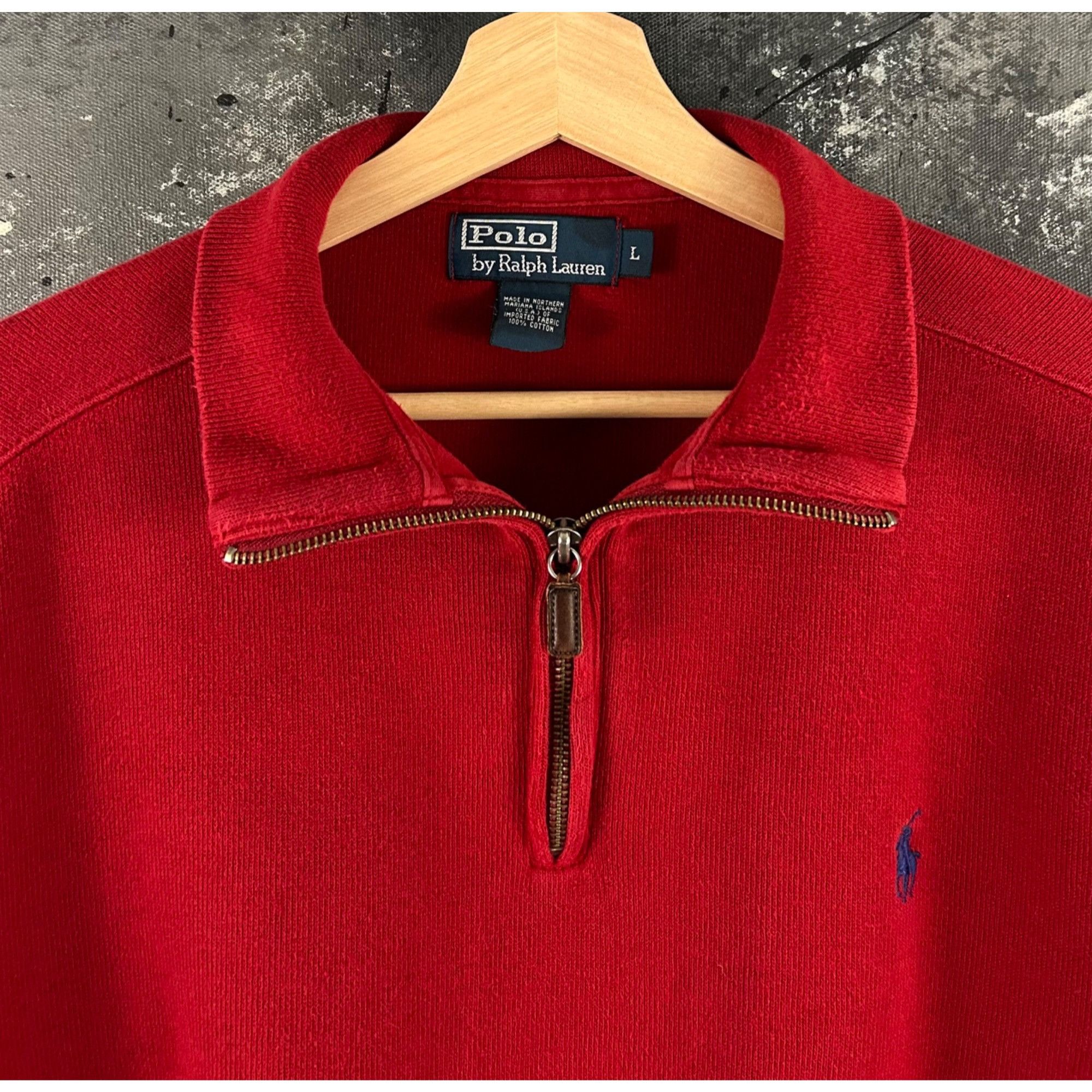 Polo Ralph Lauren Vintage 1990’s Polo 1/4 zip sweater Size US L / EU 52-54 / 3 - 3 Thumbnail