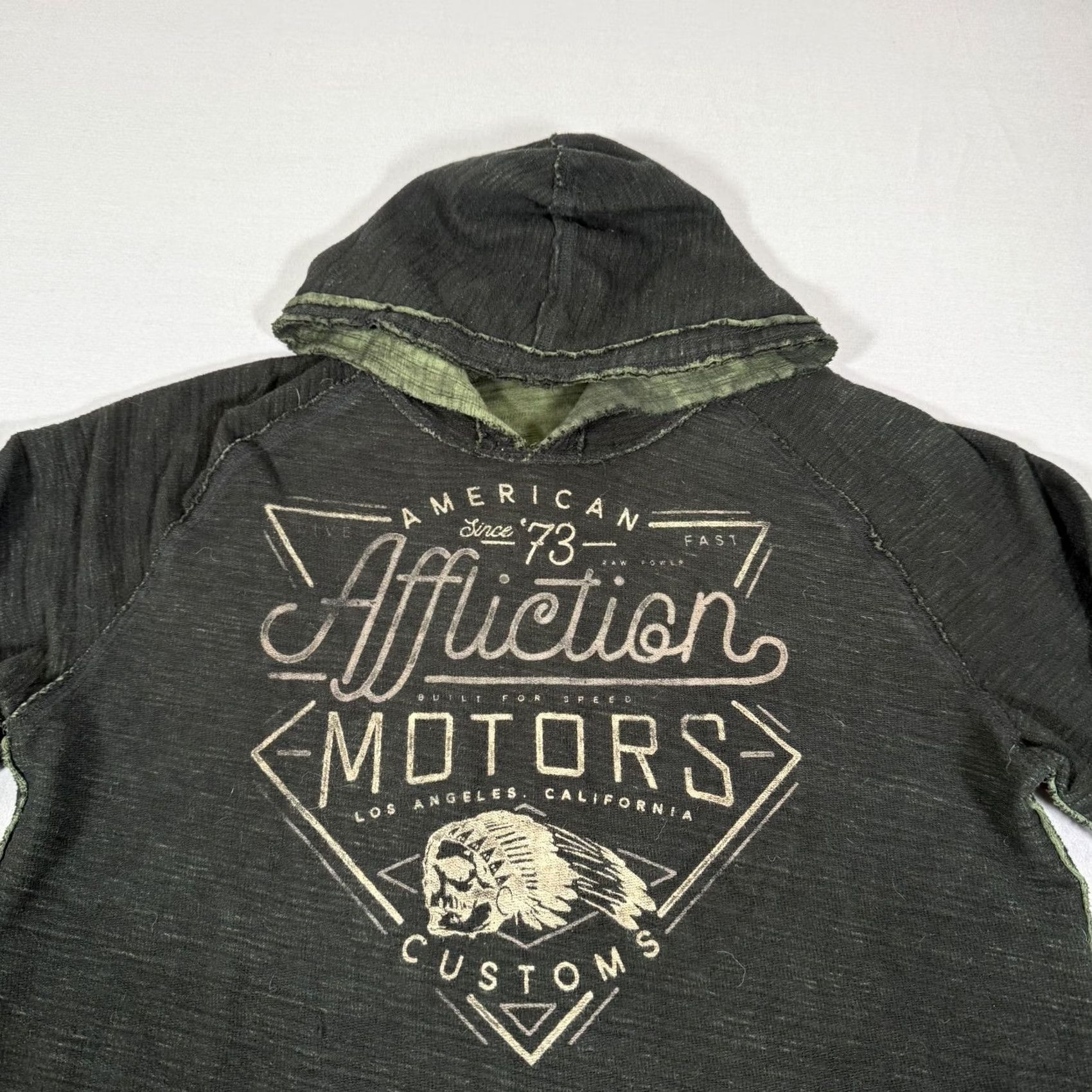 Affliction VINTAGE Affliction Hoodie Men Large Black Reversible Pullover Sweater Skull Y2K Pulse Size US L / EU 52-54 / 3 - 7 Thumbnail