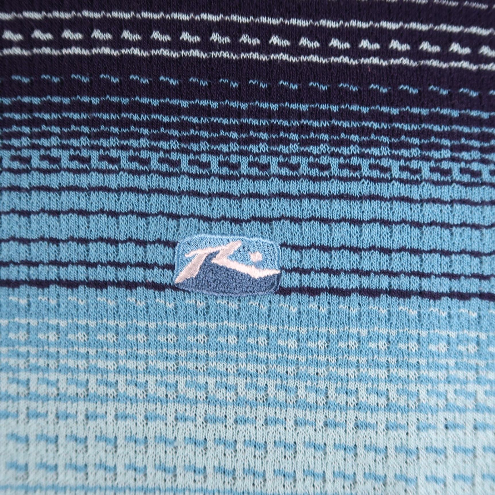 Rusty VINTAGE Rusty Polo Shirt Striped Surf Blue Mens L Shirt 90s Grunge Made USA Polo Shirt Men's L Blue Size US L / EU 52-54 / 3 - 3 Thumbnail