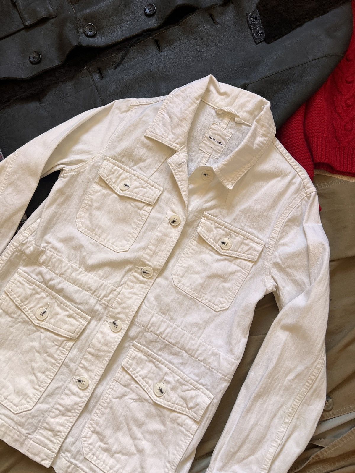Wood Wood Wood Wood Workwear White Womans Multipocket Jacket Size S / US 4 / IT 40 - 5 Thumbnail