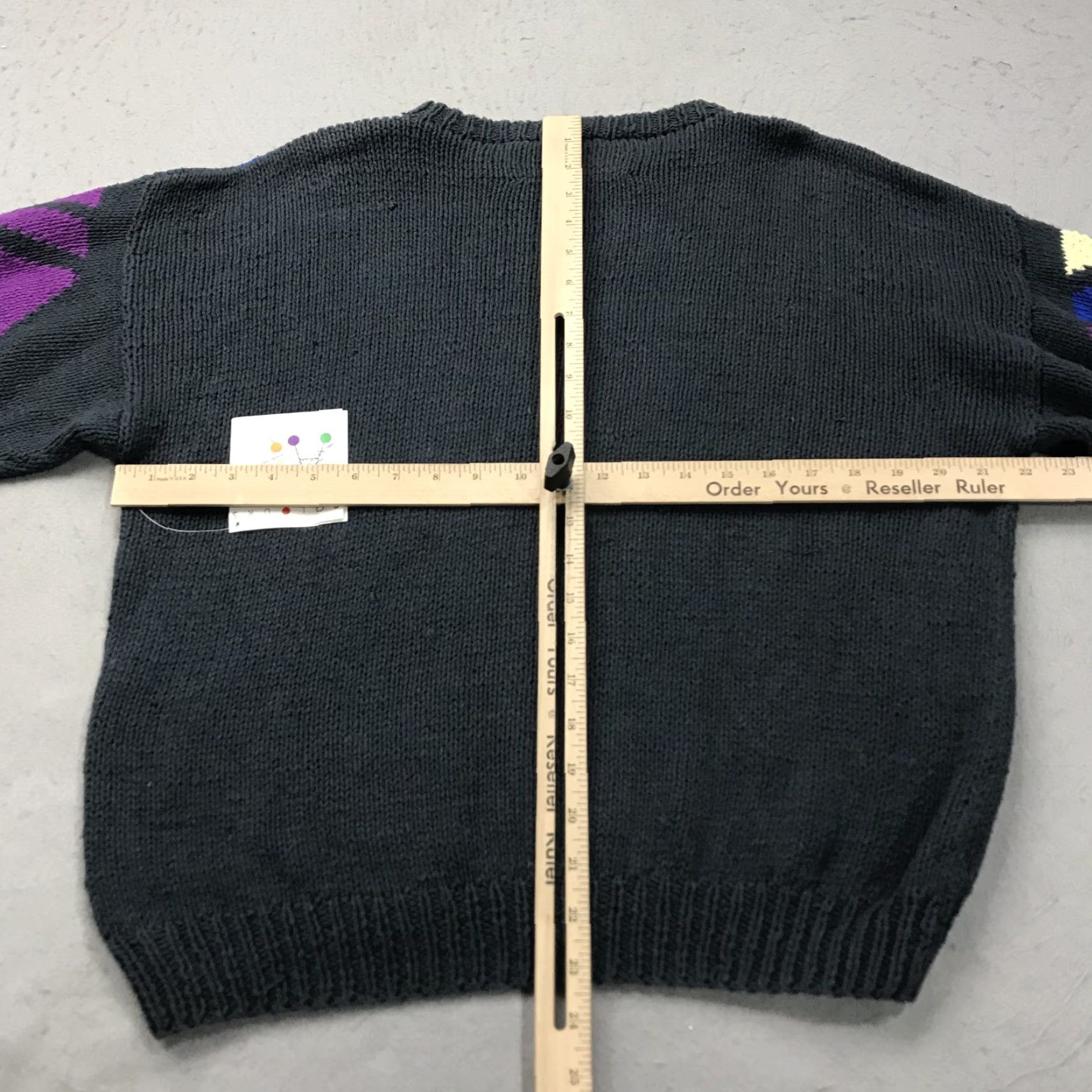 Alexander Julian VINTAGE Alexander Julian Colours Sweater Womens L Geometric Knit Crew Neck Pullover 80s Purple Mens Womens Girls Boys Size L / US 10 / IT 46 - 6 Thumbnail