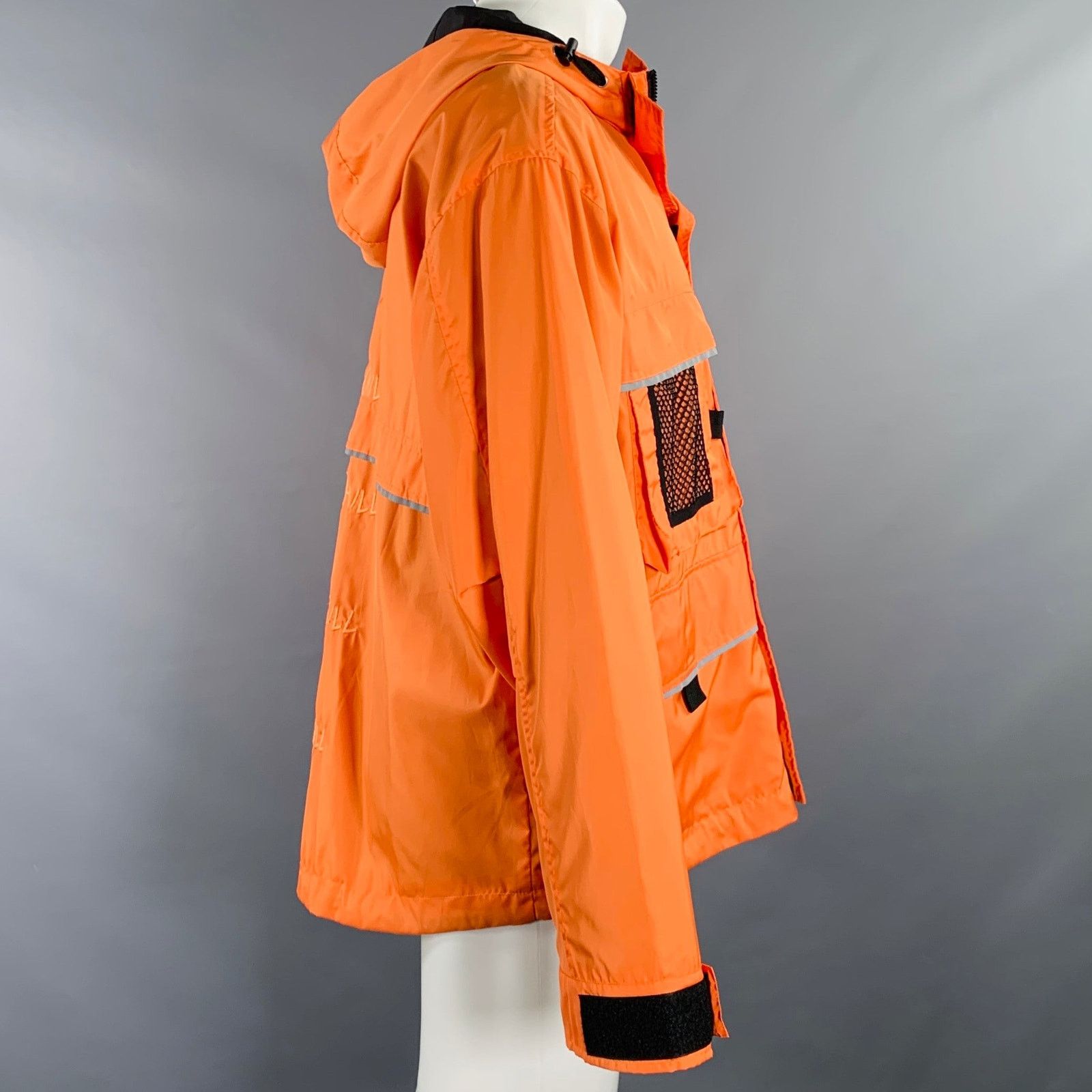 C2H4 No Chill Orange Black Mixed Fabrics Polyester Windbreaker Size US S / EU 44-46 / 1 - 3 Thumbnail