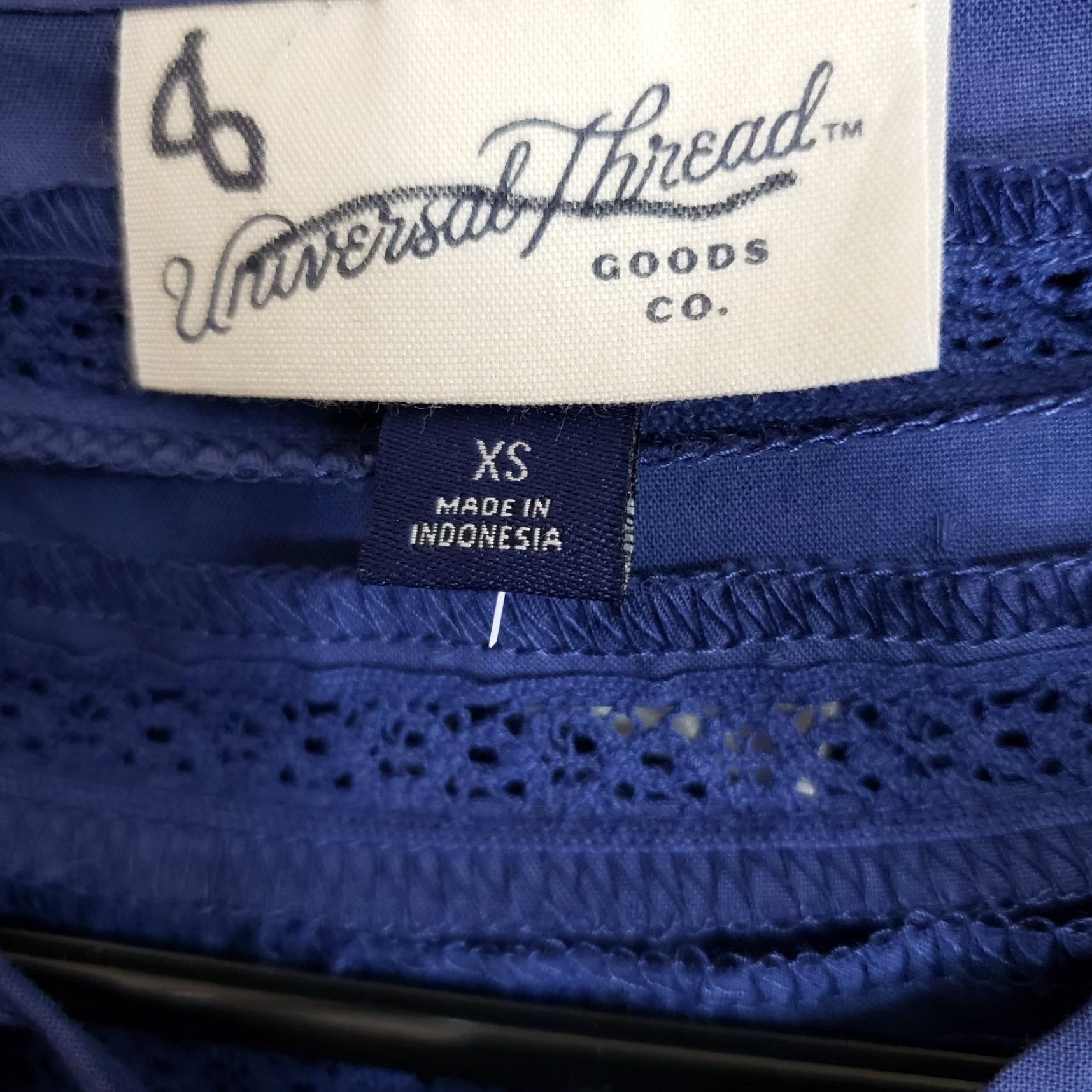 Vintage Universal Thread Womens Top XS Solid Blue Long Sleeve Cotton Blend Shirt Blouse Adults Ladies Womens Size XS / US 0-2 / IT 36-38 - 6 Thumbnail