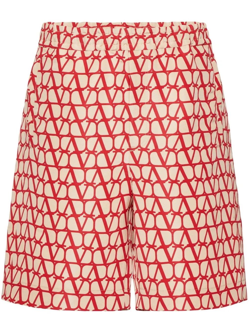 Valentino o1y0525 Short in Beige/Red Size US 34 / EU 50 - 1 Thumbnail