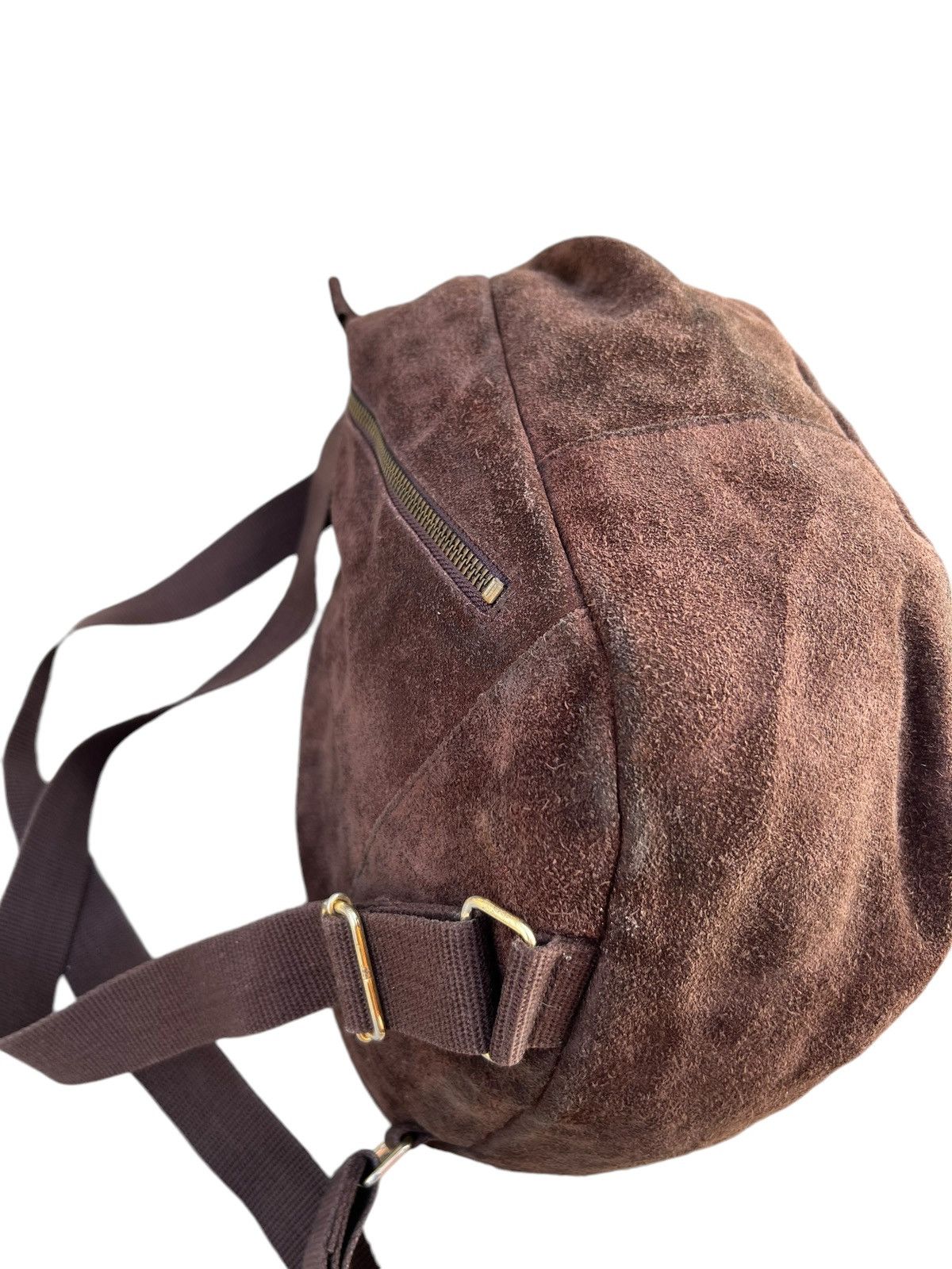 Leather Vintage 90s VIA DEMIZON Japan Suede Leather Backpack Bag Size ONE SIZE - 17 Thumbnail