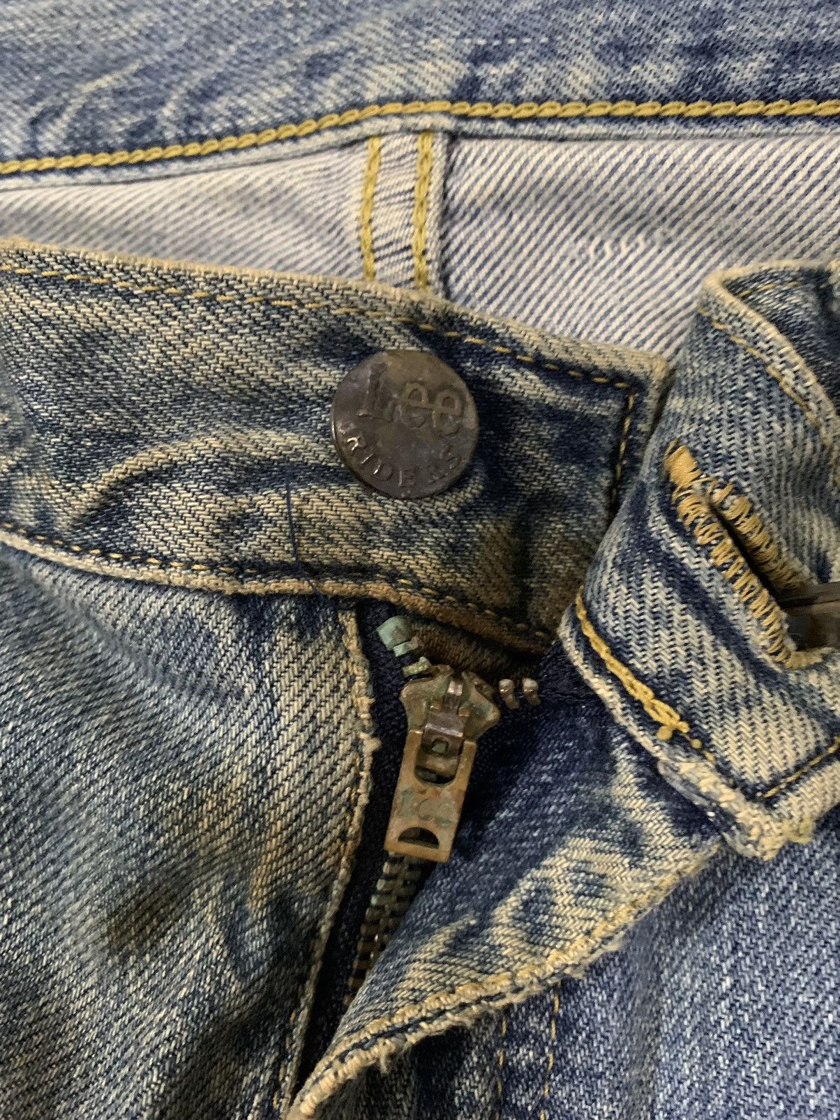 Lee Vintage 90s Lee Riders Rusty Mud Wash Baggy Distressed Jeans Size US 32 / EU 48 - 4 Thumbnail