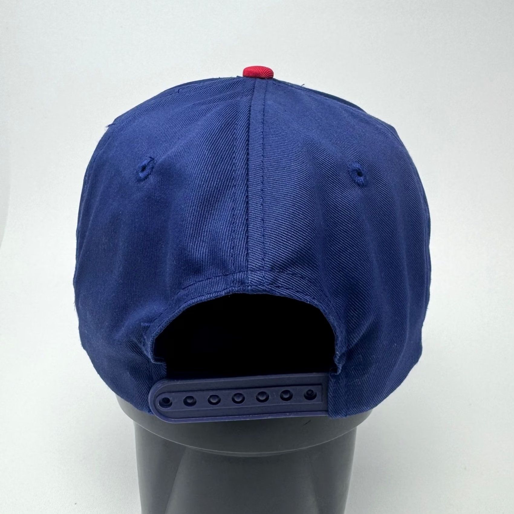 Logo Athletic VINTAGE Chicago Cubs Logo Athletic MLB Snapback Hat Blue Red Baseball Cap Mens One Size Twill Adjustable Sports 90s Classic Cap Size ONE SIZE - 4 Thumbnail