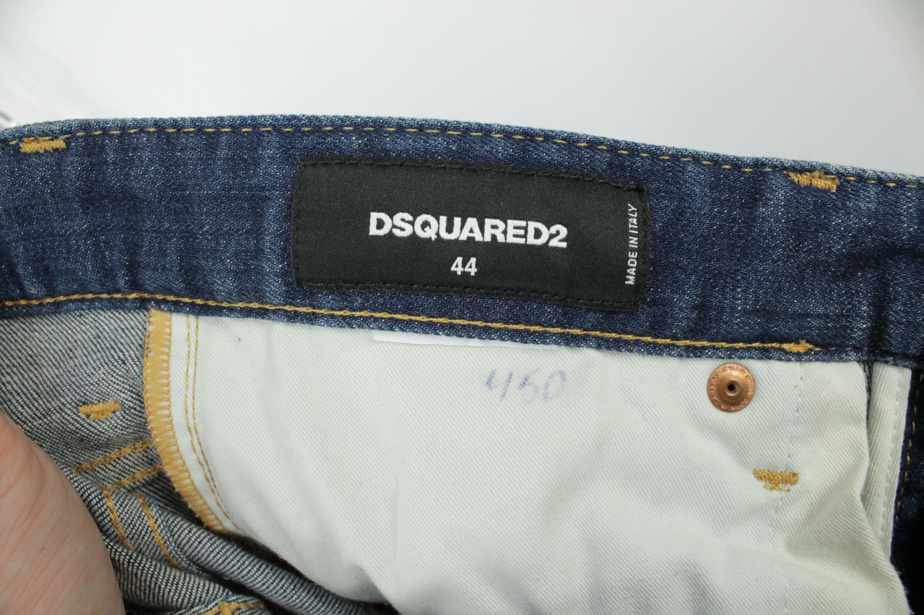 Dsquared2 Dsquared2 Slim Jean Cowboy Distressed Blue Denim Jeans Size US 28 / EU 44 - 9 Thumbnail