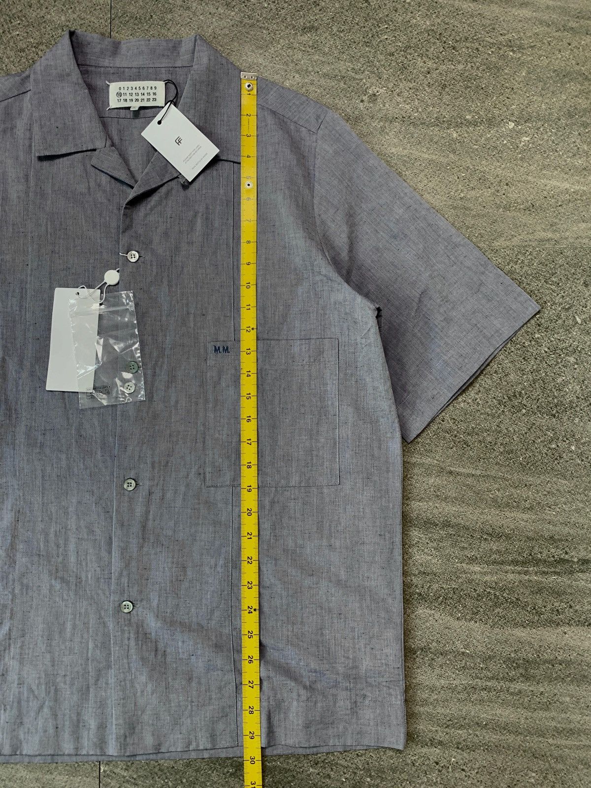 Maison Margiela FREE TAX! BNWT MM Embroidery Linen Blend Camp Collar Shirt Size US M / EU 48-50 / 2 - 16 Thumbnail
