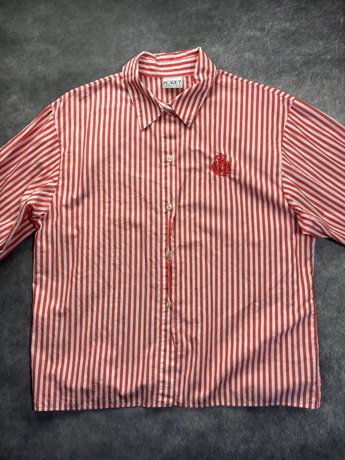 Vintage 90s Vintage Striped Shirt 80s Straight Hem Preppy Dress 80s Size US S / EU 44-46 / 1 - 10 Thumbnail