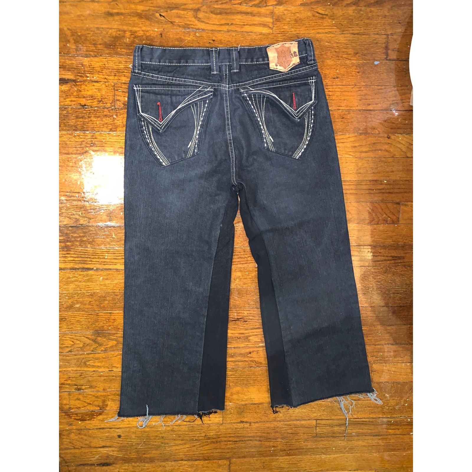Monarchy Vintage Monarchy Distressed Jeans 34 Cropped Flare Size US 33 - 12 Thumbnail