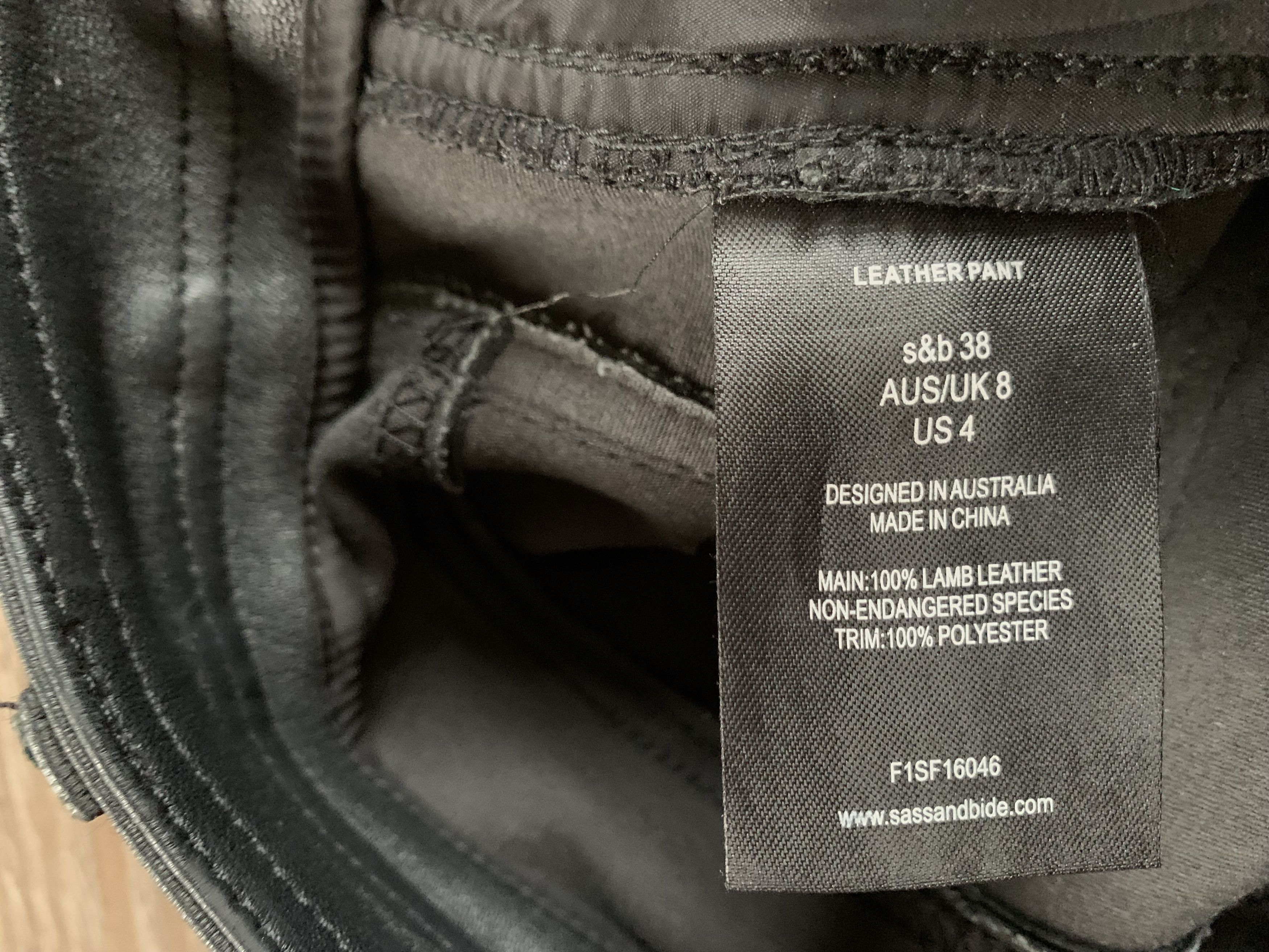 Leather × SAS × Vintage Sass & Bide Australia Women's Lamb Leather Pants Size 27" / US 4 / IT 40 - 10 Thumbnail