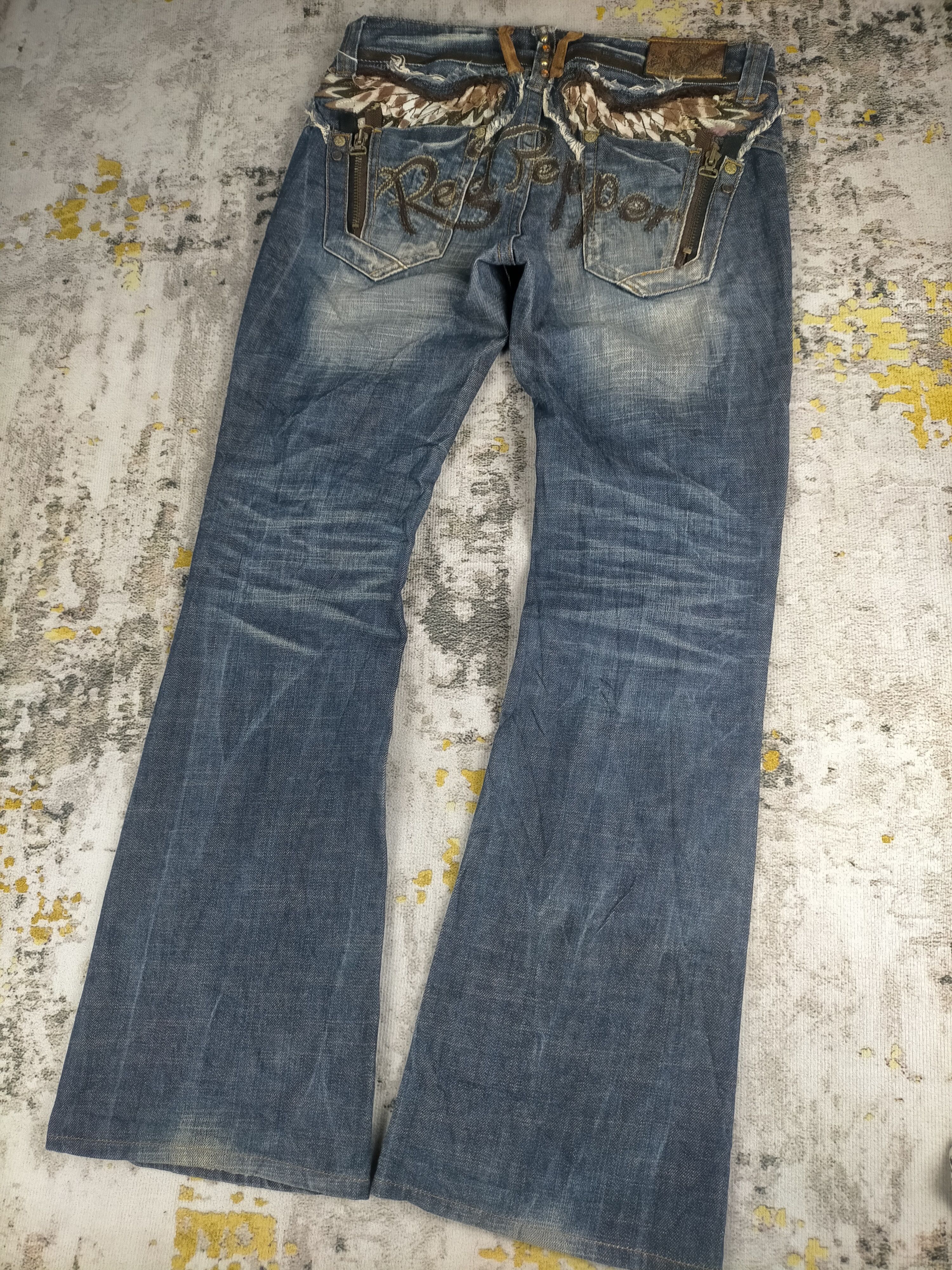 Tornado Mart Vintage Red Pepper Flared Mudwash Jeans Size US 29 - 3 Thumbnail