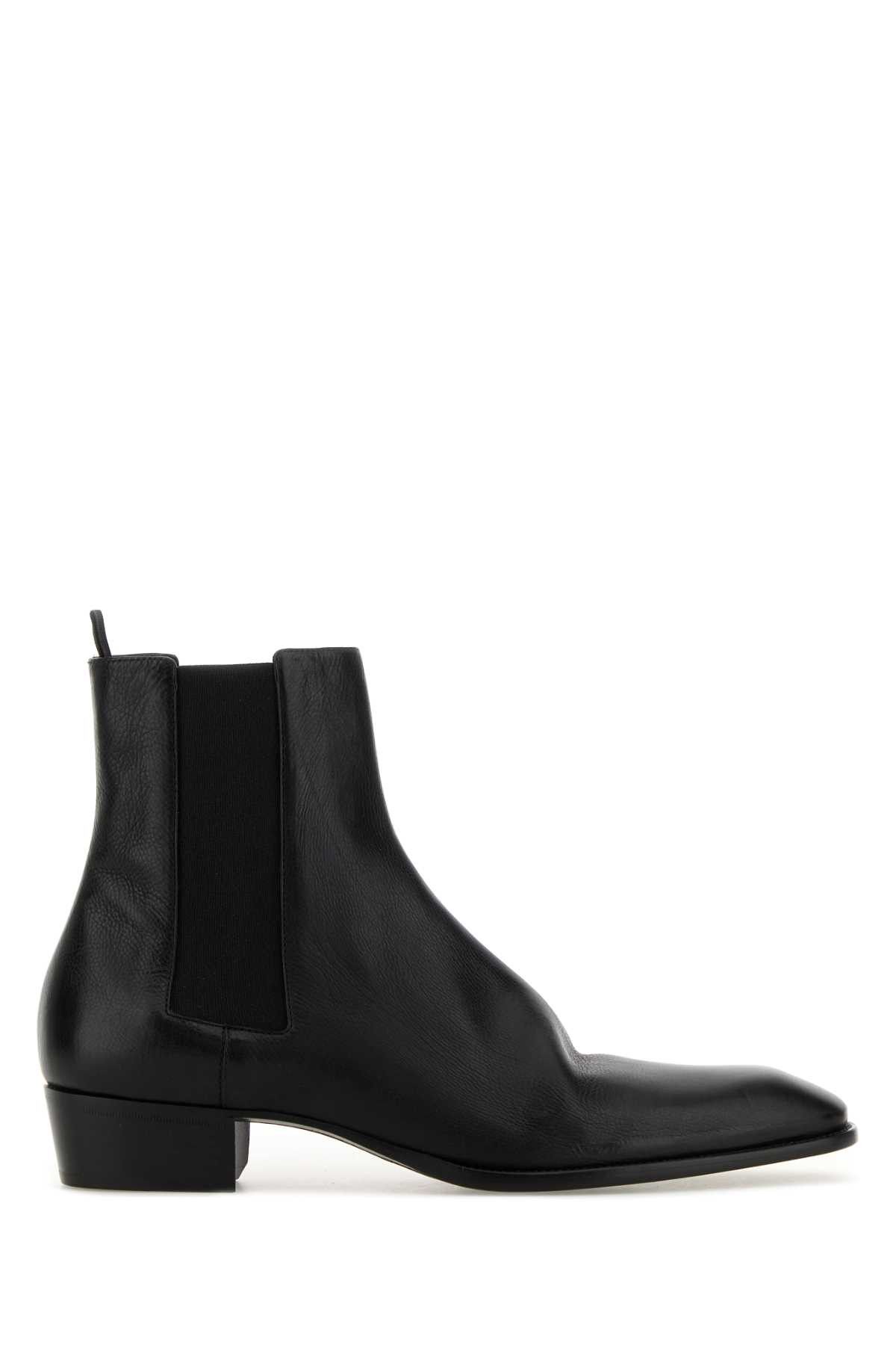 Saint Laurent Paris Black Leather Chelsea Stanton Ankle Boots Size US 11 / EU 44 - 1 Thumbnail