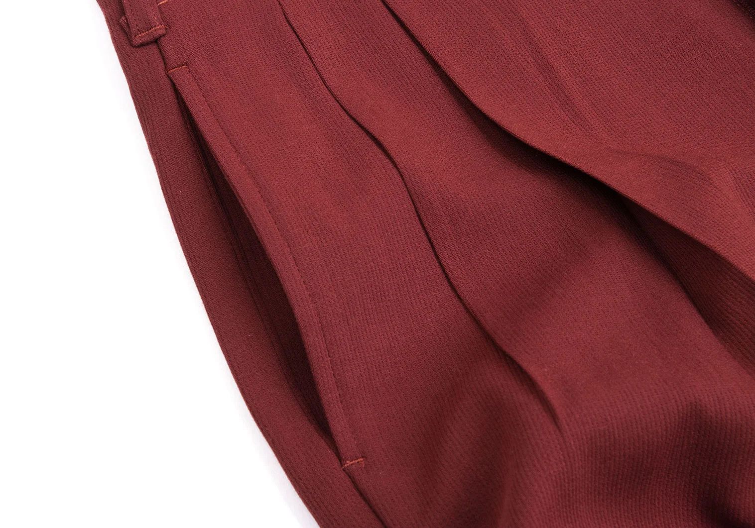 Jean Paul Gaultier Wool Tuck Pants in Bordeaux, Size 48 Size US 32 / EU 48 - 6 Thumbnail
