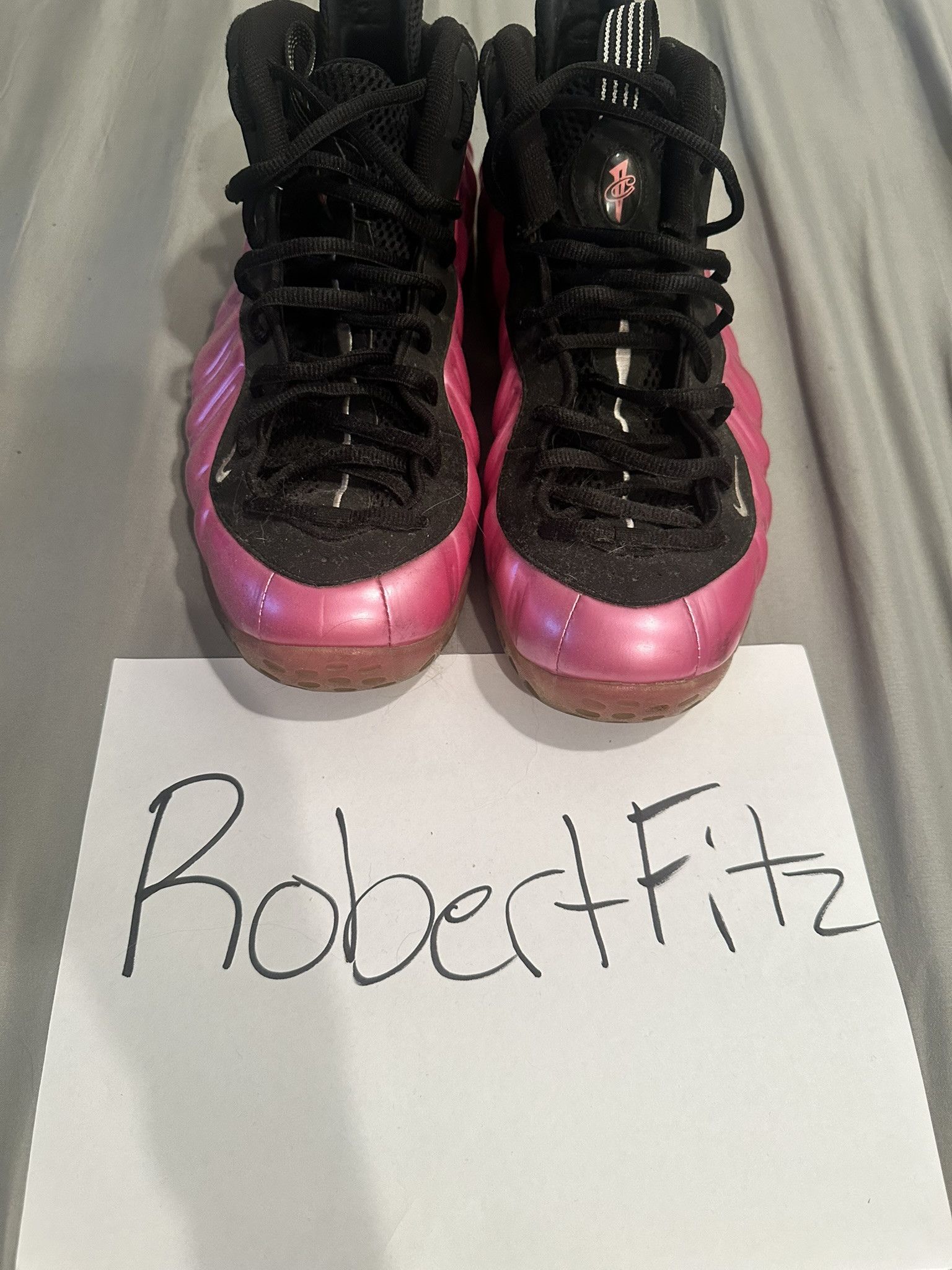 Jordan Brand Mens Nike Foamposite One 2012 Pearlized Pink *RARE* Size US 14 / EU 47 - 2 Thumbnail