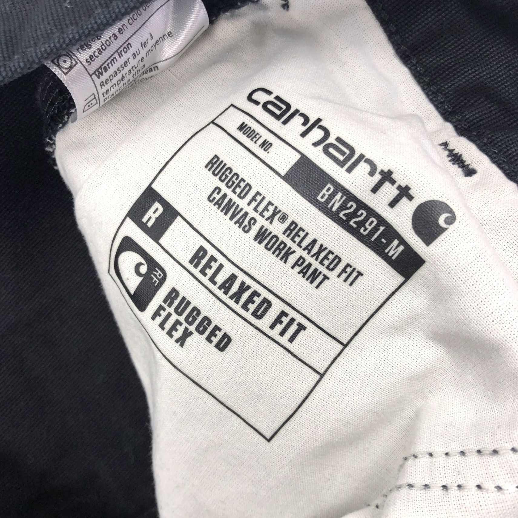Carhartt Carhartt Men's 34x36 Rugged Flex Relaxed Fit Canvas Work Pants Black BN2291-M Size US 34 / EU 50 - 6 Thumbnail