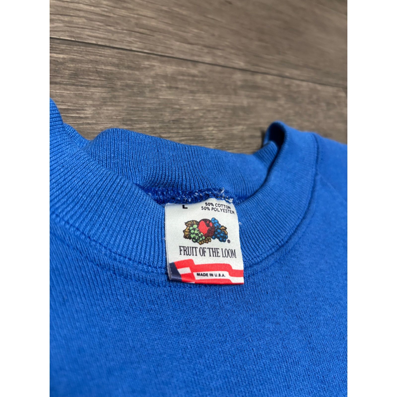 Fruit Of The Loom × Vintage Vintage "If its Physical" Blue Sweatshirt Sz L Size US XL / EU 56 / 4 - 3 Thumbnail