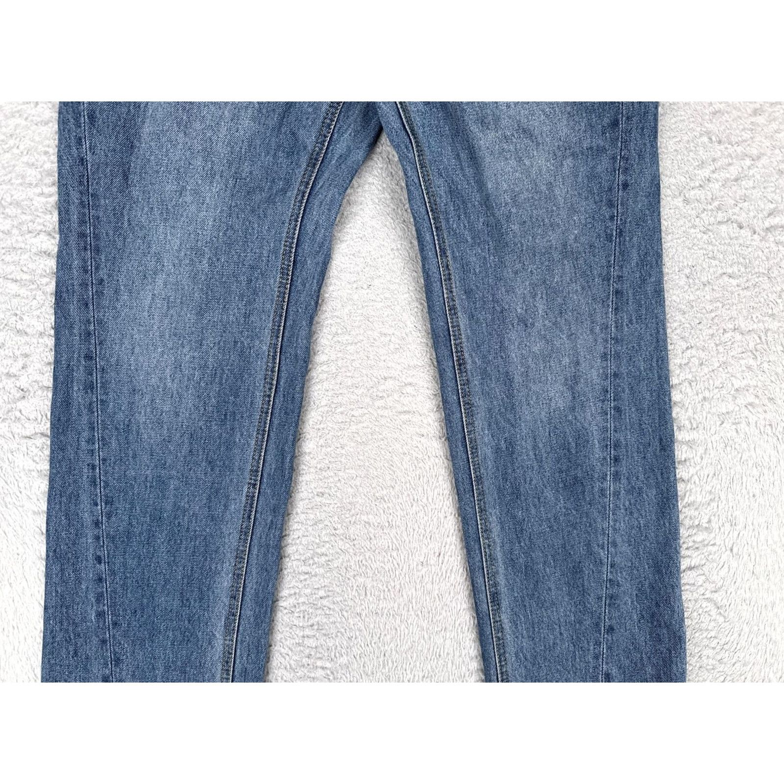 Vintage Future Collective Jeans Womens 8 Blue Straight 5-Pocket Denim Zipper Button Rise High-Rise Minor Branding Mens Womens Girls Size 30" / US 8 / IT 44 - 3 Thumbnail
