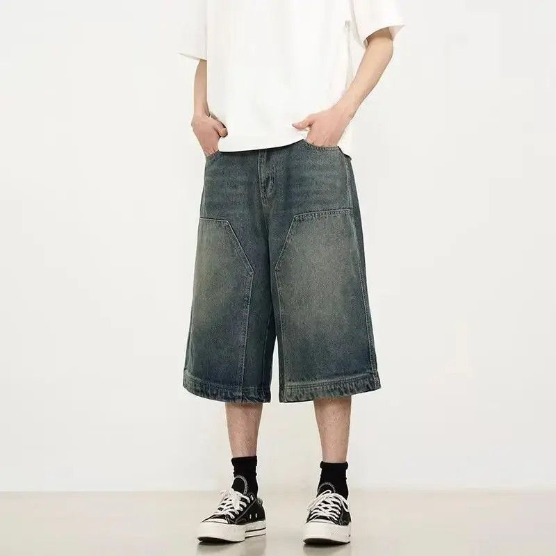 Japanese Brand Retro casual loose wide leg denim shorts Size US 32 / EU 48 - 2 Thumbnail