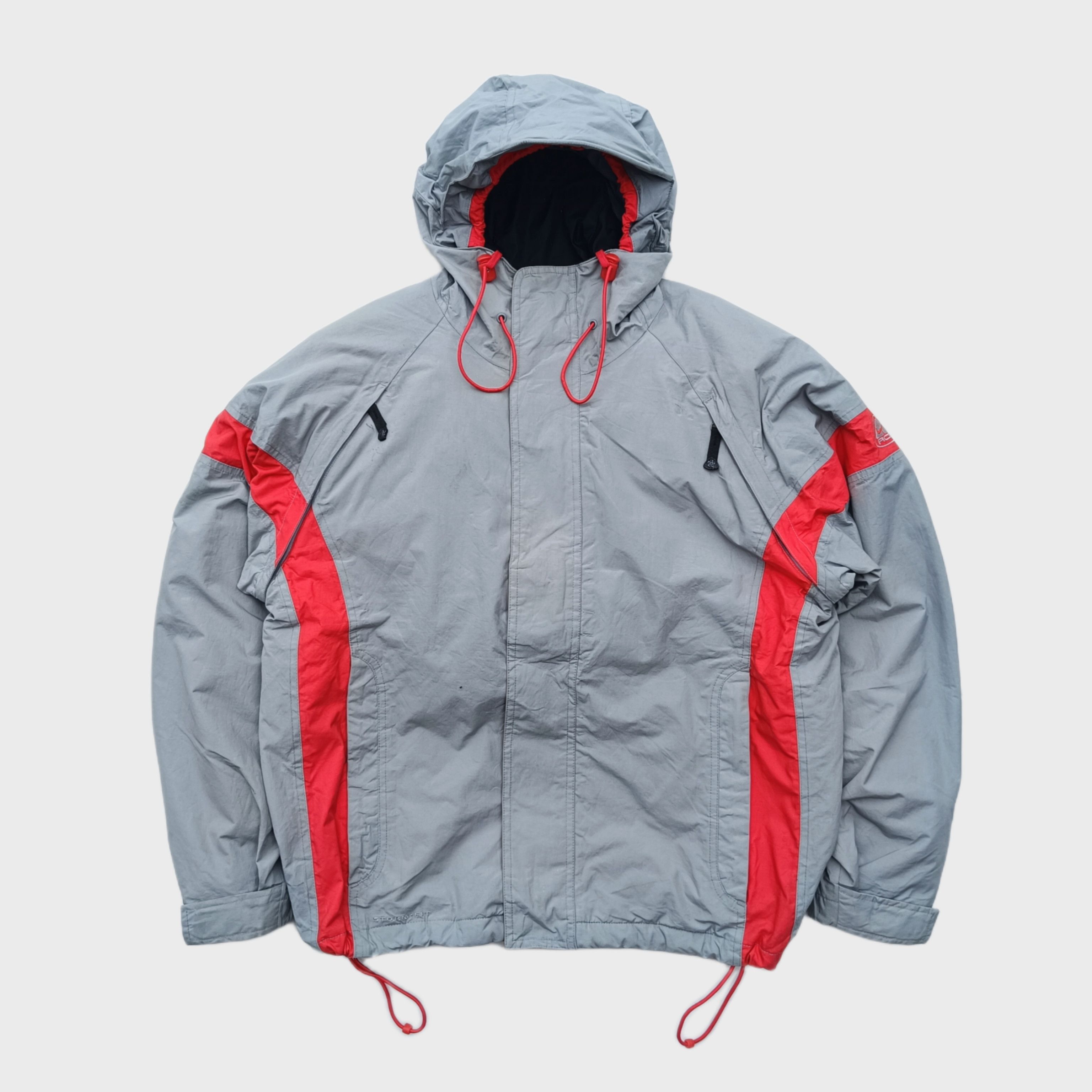 image of Vintage Nike Acg Storm Fit Shell Jacket in Gray/Orange, Men's (Size Medium)