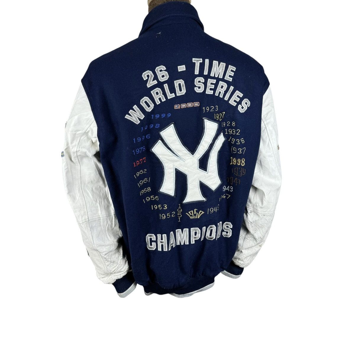 New York Yankees ☀️NEW YORK YANKEES LEATHER VARSITY JACKET Size US M / EU 48-50 / 2 - 4 Thumbnail