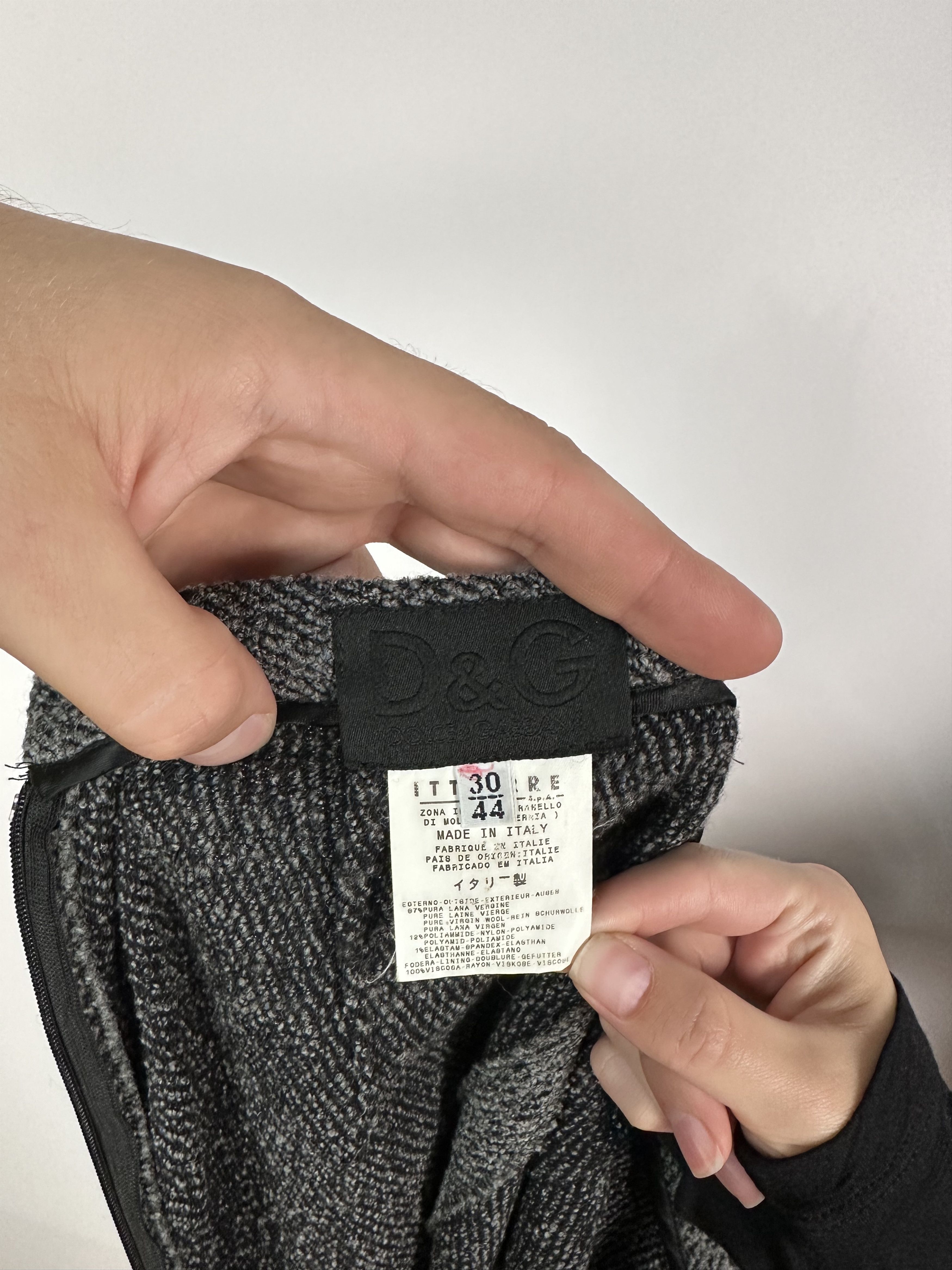 Dolce & Gabbana × Vintage Dolce & Gabbana Women Gray Wool Skirt 44 Size 30" / US 8 / IT 44 - 6 Thumbnail