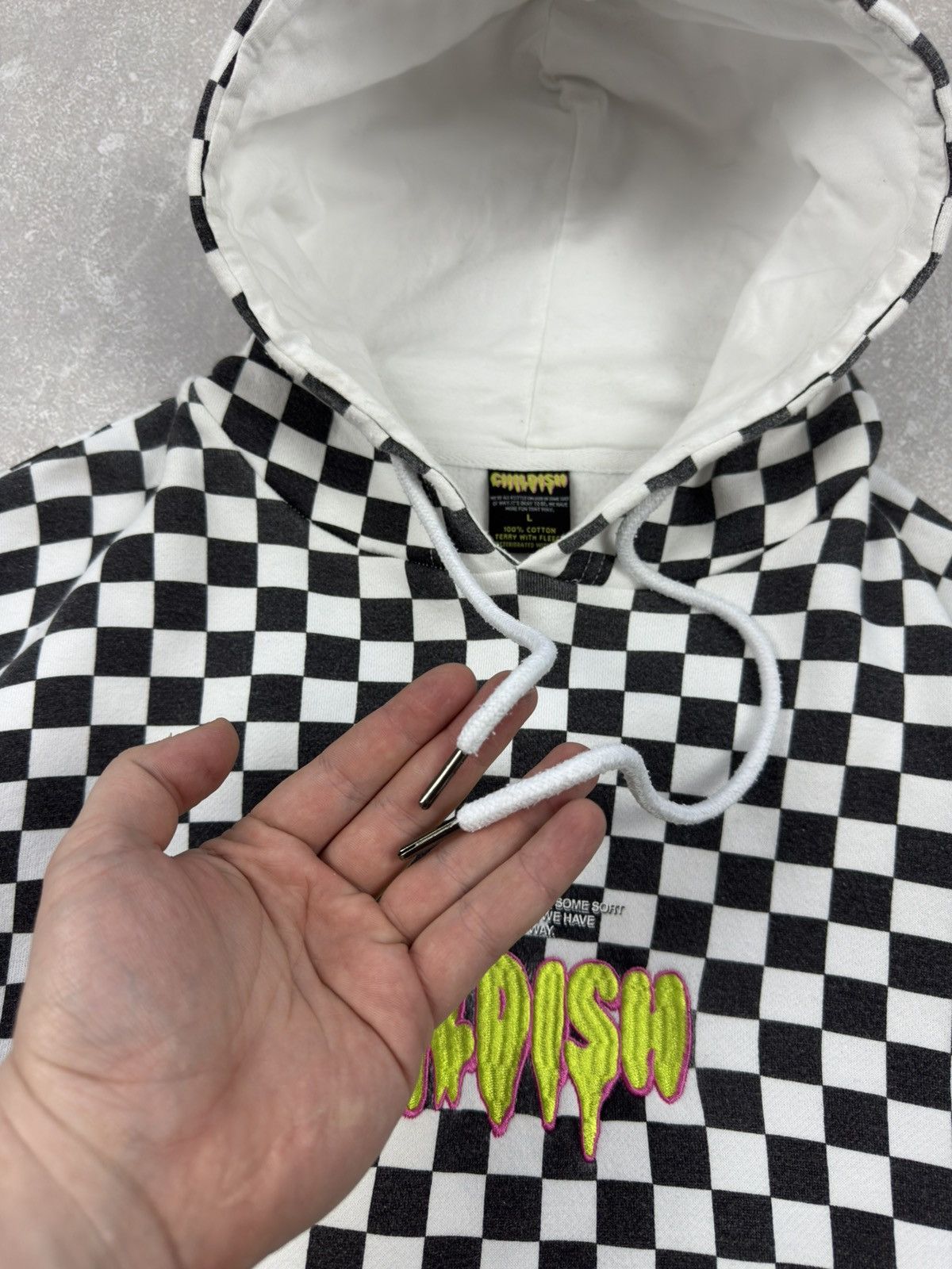 CHILDS Childish TGF Hoodie Checkered Box Logo Y2K Skategang Size US L / EU 52-54 / 3 - 14 Thumbnail