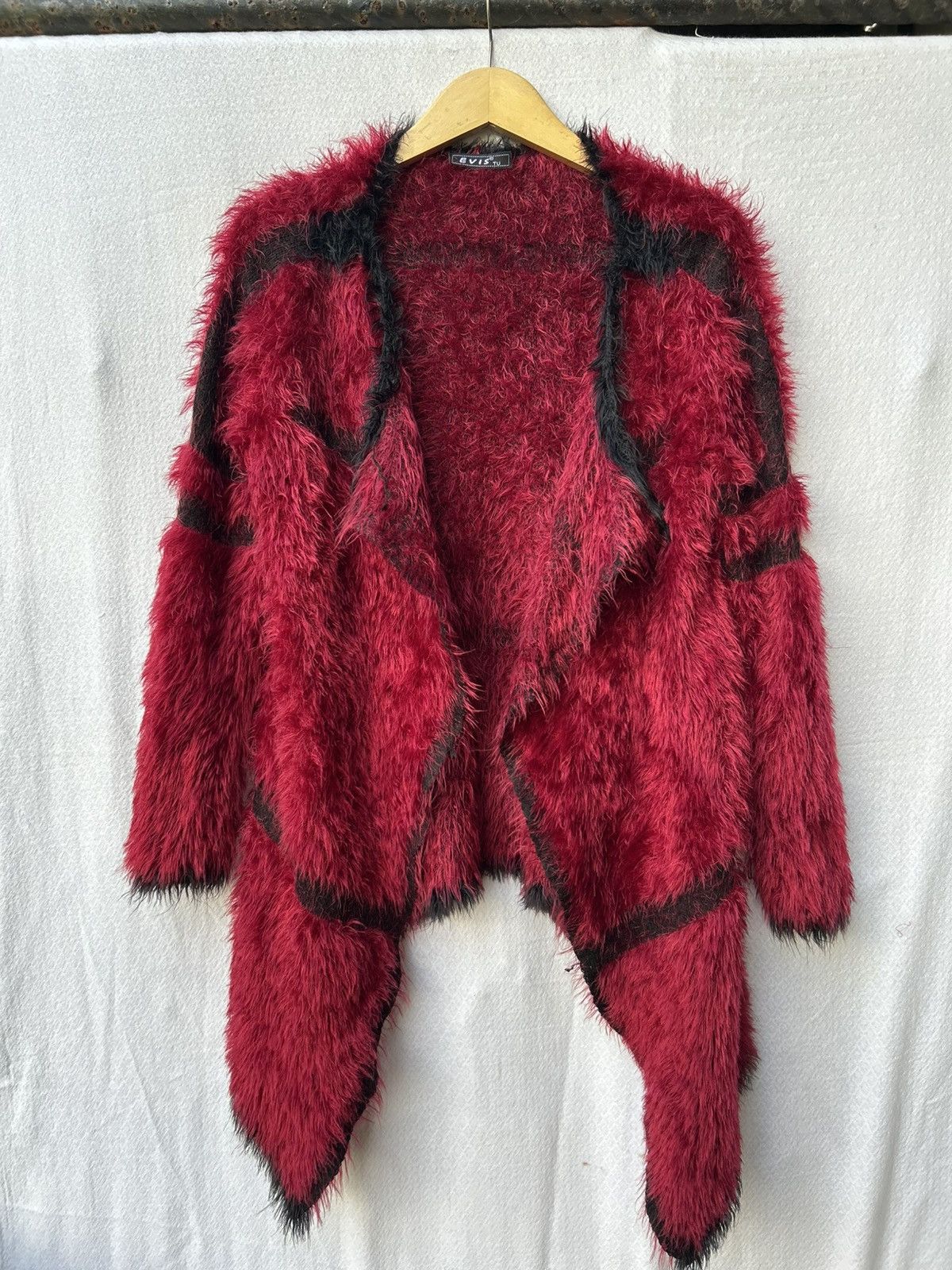 14th Addiction × Japanese Brand Fuzzy Mohair Cardigan Assymetrical Knitted Styled Size US M / EU 48-50 / 2 - 1 Thumbnail