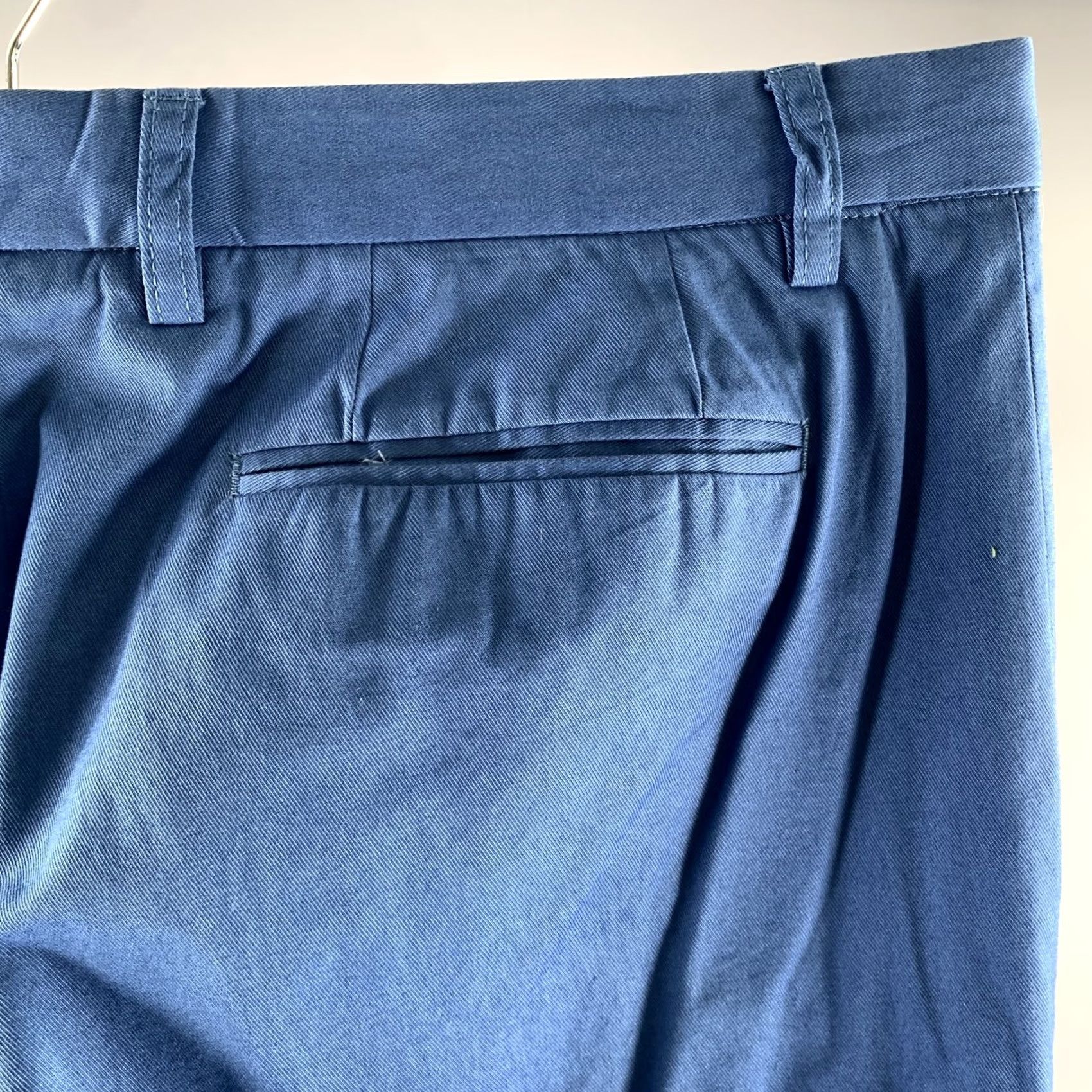 Etro ETRO Pants Flat Front Twill Cotton Blue 38 Casual Men Inseam 29 Italy Size US 38 / EU 54 - 2 Thumbnail