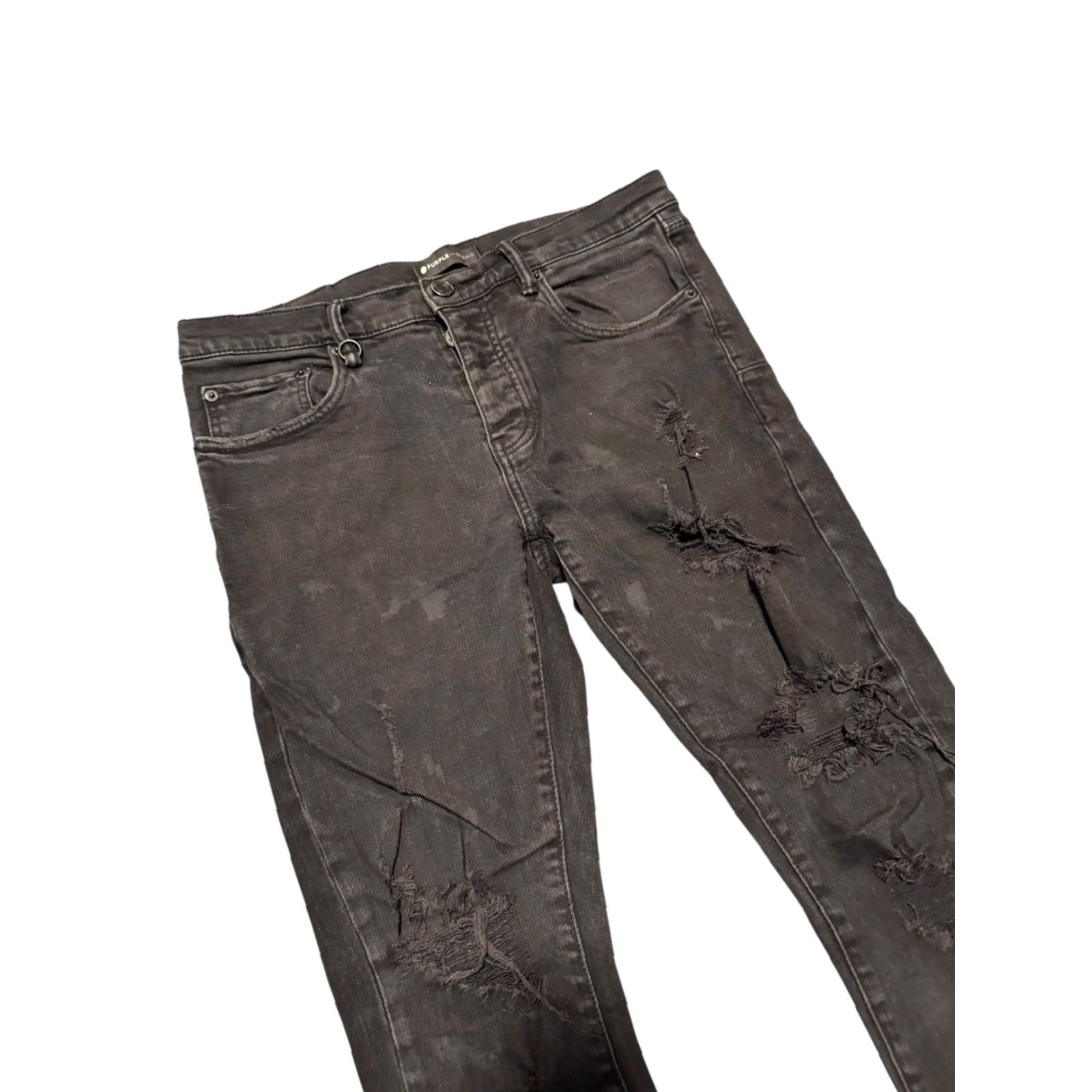 J Brand VINTAGE Purple Brand Jeans P001 BLR Mens 32/32 Denim Jeans Distressed Black Slim 5-Pocket Mens Size US 32 / EU 48 - 3 Thumbnail