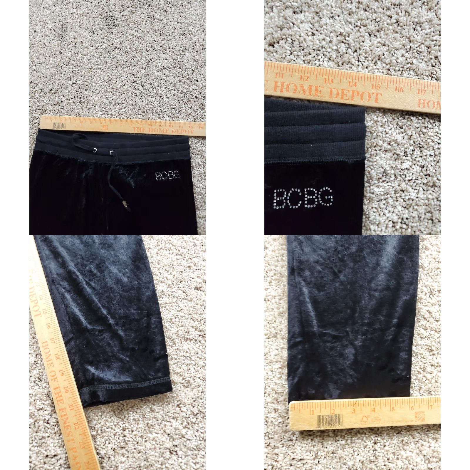 Bcbgmaxazria BCBGMAXAZRIA Tracksuit Womens M Black Velour Hoodie Capri Pants NWT Short Sleeve Set Size M / US 6-8 / IT 42-44 - 10 Thumbnail