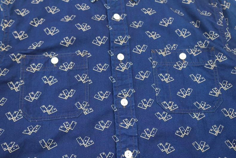 RRL Ralph Lauren RRL Ralph Lauren Outdated retro blue dye washed old poker Size US L / EU 52-54 / 3 - 6 Thumbnail