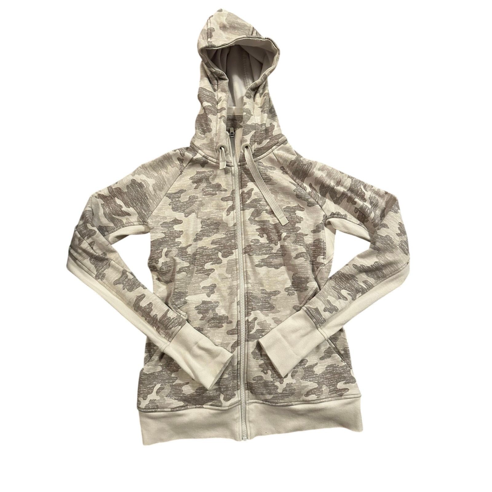 Athleta Athleta Triumph Printed Hoodie Jacket, Grey Gypsum MED T Size M / US 6-8 / IT 42-44 - 1 Thumbnail
