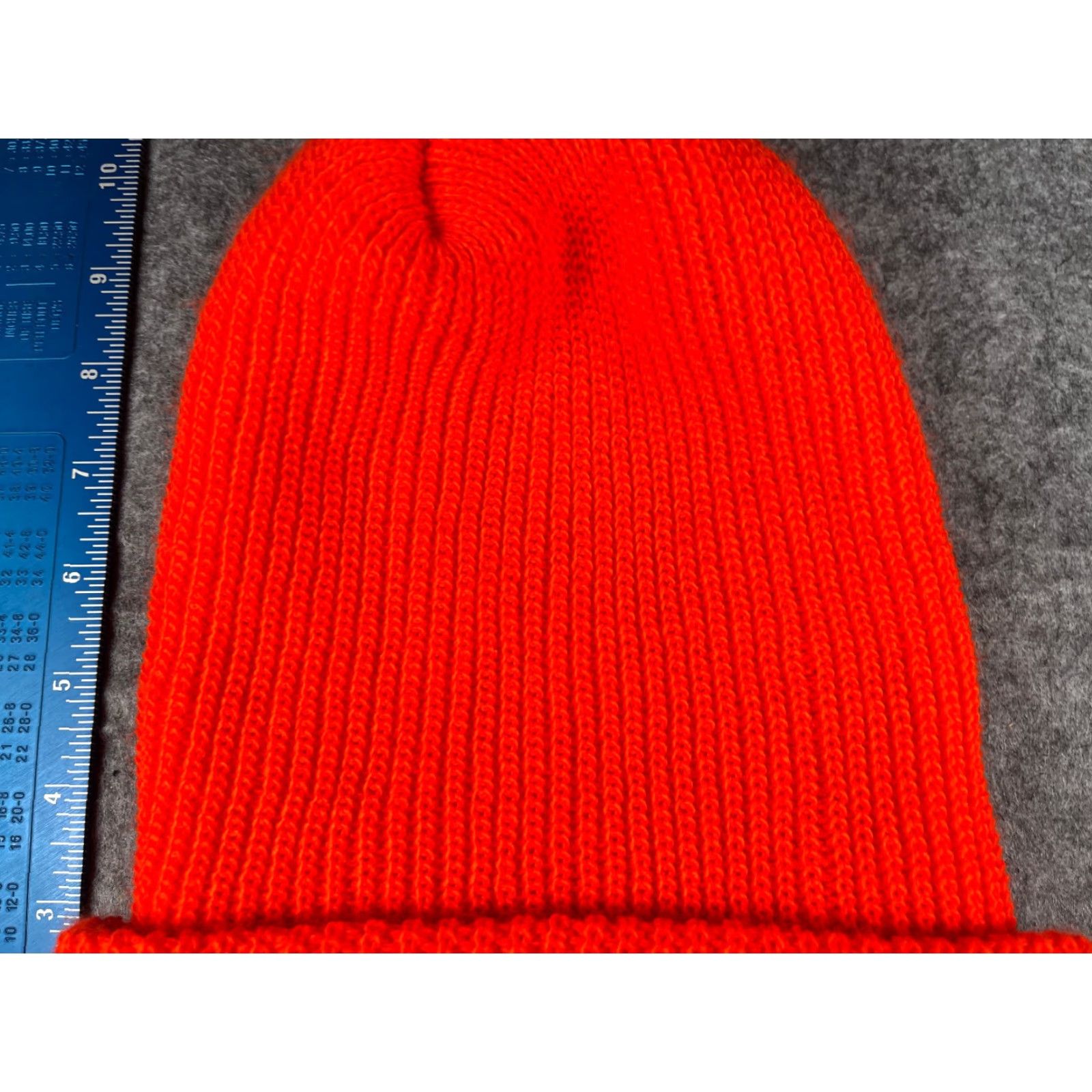 Vintage High Visibility Orange Knit Beanie Hat One Size Lightweight Hunting Ski Mens Size ONE SIZE - 3 Thumbnail