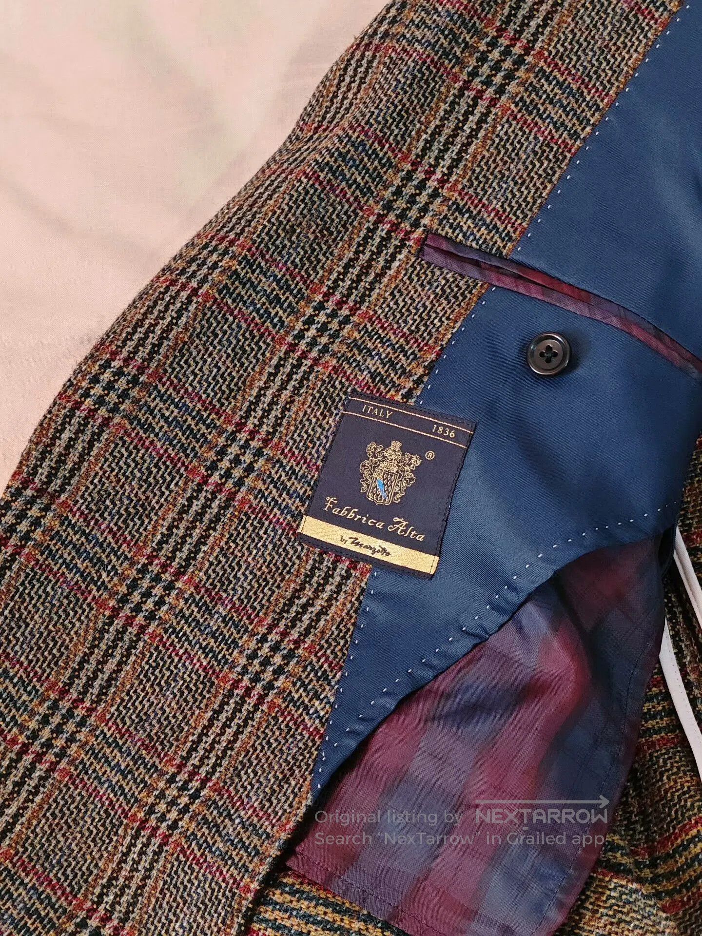 Mazzarelli Italian Marzotto Tweed Custom Suit Jacket. Size US S / EU 44-46 / 1 - 5 Thumbnail