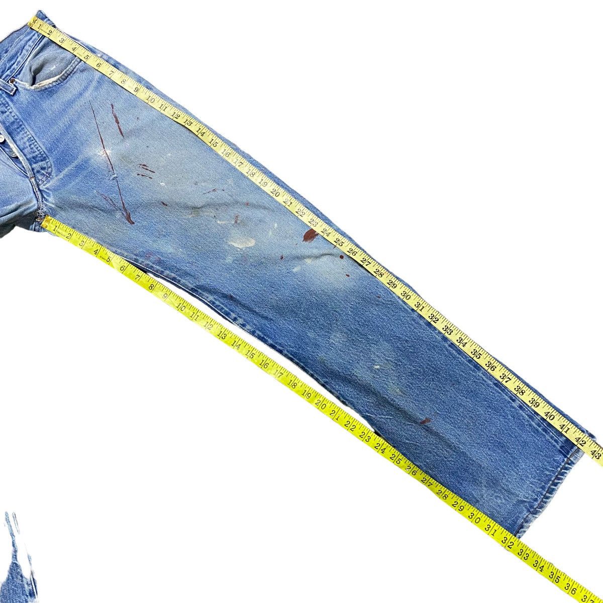 Levi's Vintage 80s Levis 501 Redline Selvedge Jeans Repaired Size US 29 - 25 Thumbnail