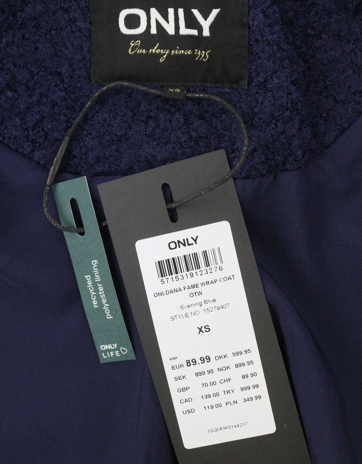 Other DANA FAME WRAP XS Evening Blue Notch Belted 88059 Size XS / US 0-2 / IT 36-38 - 8 Thumbnail