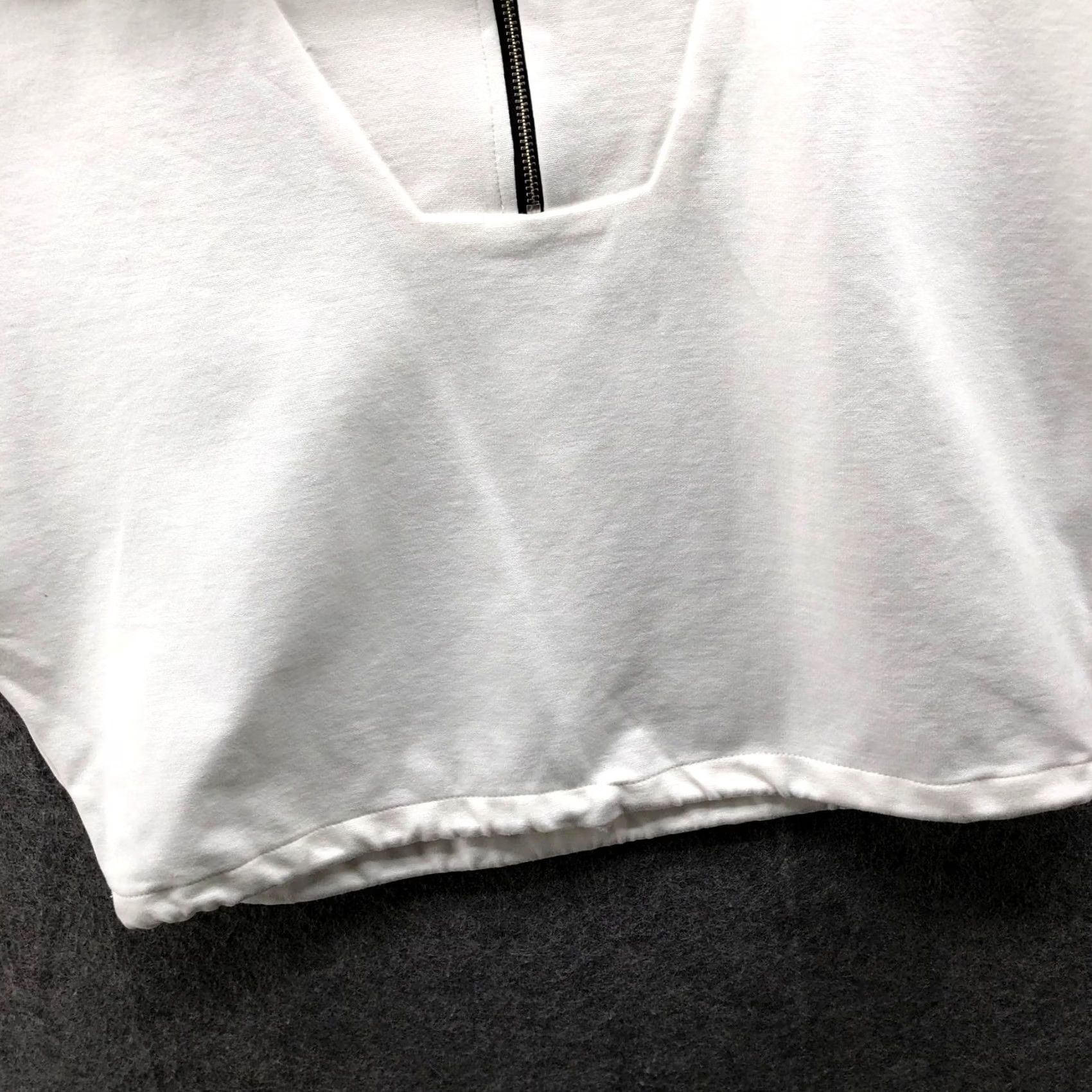 Vintage Cosmos Shirt Womens L NWT Sleeveless Dolman Sweatshirt Ivory Collared Zip Size L / US 10 / IT 46 - 4 Thumbnail