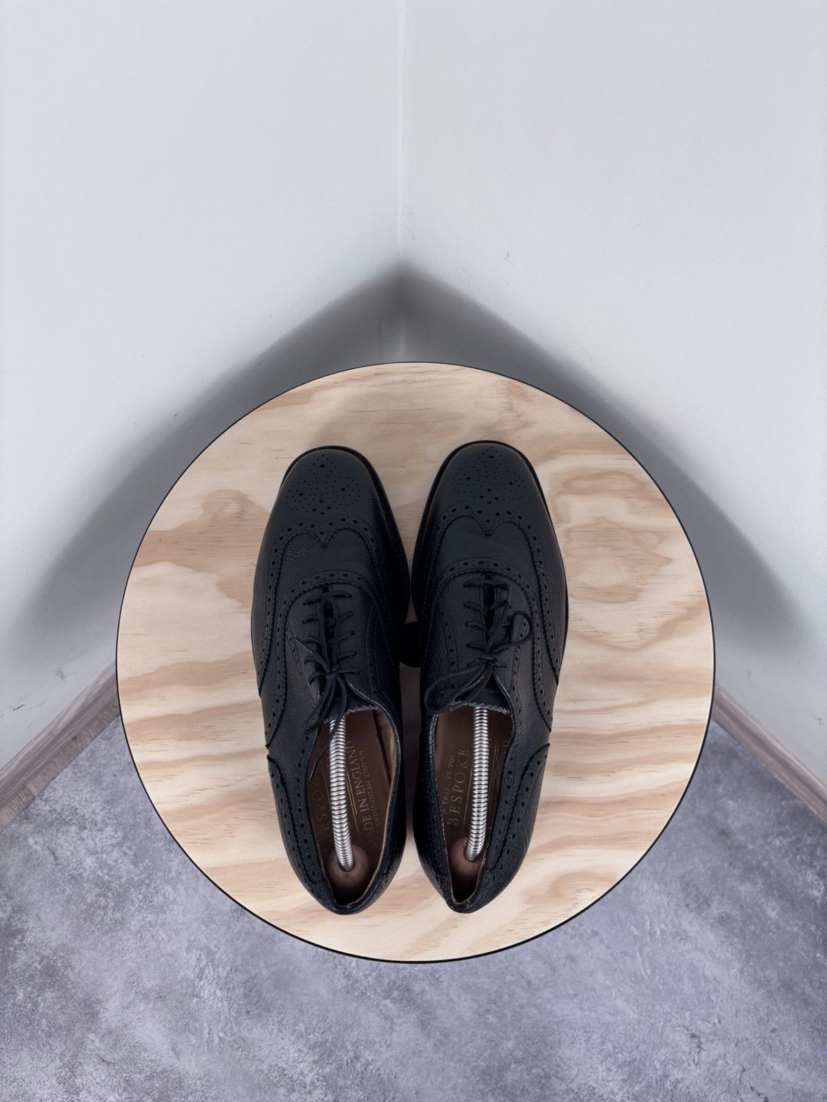 These Glory Days These Glory Days Bespoke Men’s Black Leather Oxford Shoes Size US 8 / EU 41 - 13 Thumbnail