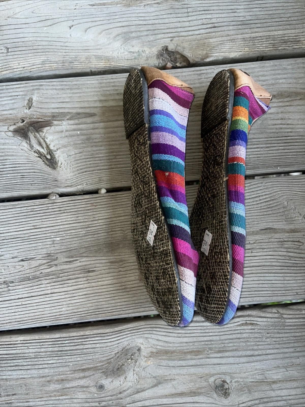 REEF Reef Rainbow Stripe Ballet Flats Cloth Shoes Multicolor 8 Size US 8 / IT 38 - 4 Thumbnail