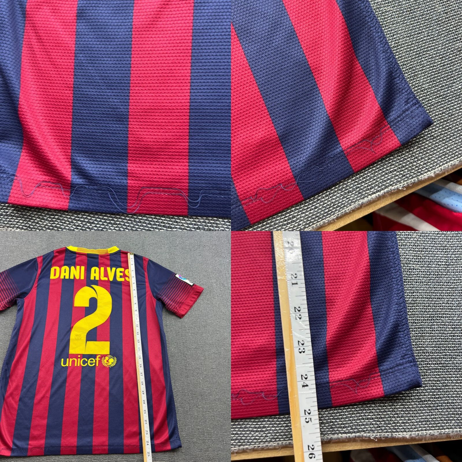 Nike Nike Barcelona 2013 2014 Home Dani Alves #2 Football Jersey Mens XS Shirt Size US XS / EU 42 / 0 - 9 Thumbnail