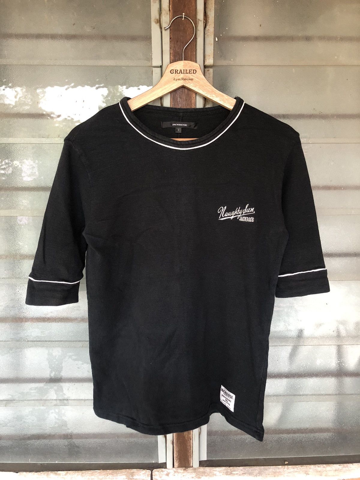 JACKROSE Vintage Jackrose Raughty Sun Black Shirt Tee Size US S / EU 44-46 / 1 - 1 Thumbnail