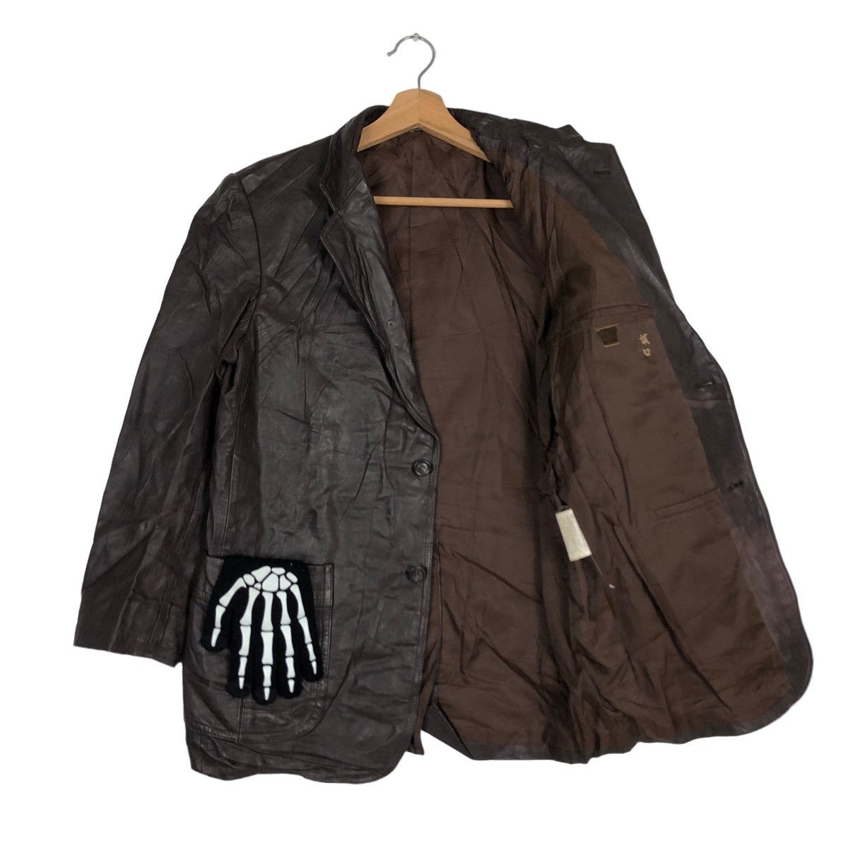 Genuine Leather 🔥90’s Double Breast Genuine Leather Jacket Rick Owens Size US L / EU 52-54 / 3 - 9 Thumbnail
