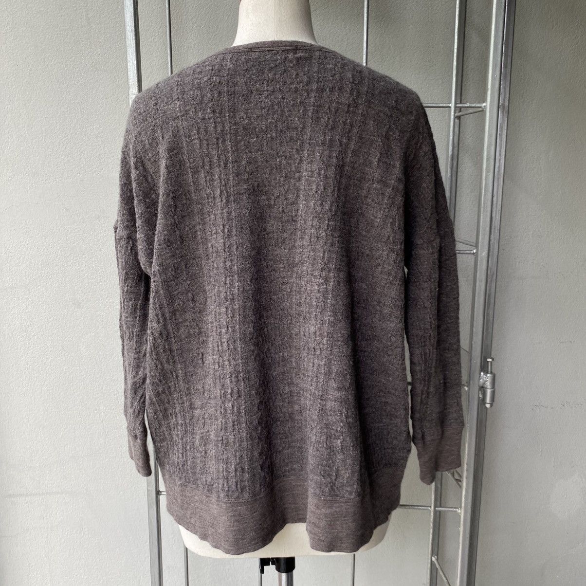 Zucca ZUCCA Brown Textured Knit Pullover Sweater Size M / US 6-8 / IT 42-44 - 2 Thumbnail
